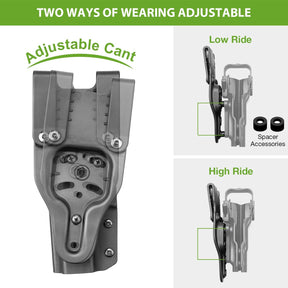 Glock 26 （Glock 19 Mod）Level II/III Retention Holster - Law Enforcement Duty Option - Polymerholster