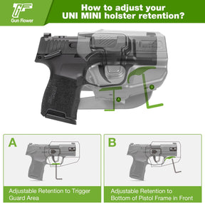 Universal OWB Holster, Compact Size Universal Holster for G3C /P365 Xmacro/M&P Shield Plus/G43 G43X MOS/Hellcat Pro/XDS/9mm/380 Shield EZ,Index Finger Release System,Adj Cant/Retention,Right Hand - Polymerholster