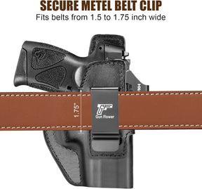 GUN & FLOWER Taurus G3C/G2C IWB Leather Holster - Premium Leather, Optic Cut & Appendix Concealed Carry, Fits 1.5"-1.75" Belts, Right Hand for G3C Toro/TX22 Compact/PT111/PT140 G2 - Gunflowerholsters