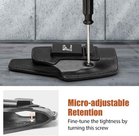 Springfield Hellcat Pro Holster IWB Leather Optic Cut - Fits Hellcat Pro/Comp & Hellcat RDP, Concealed Carry Appendix Inside Waistband, 1.5"-1.75" Belt, Black Right Hand - GUN & FLOWER