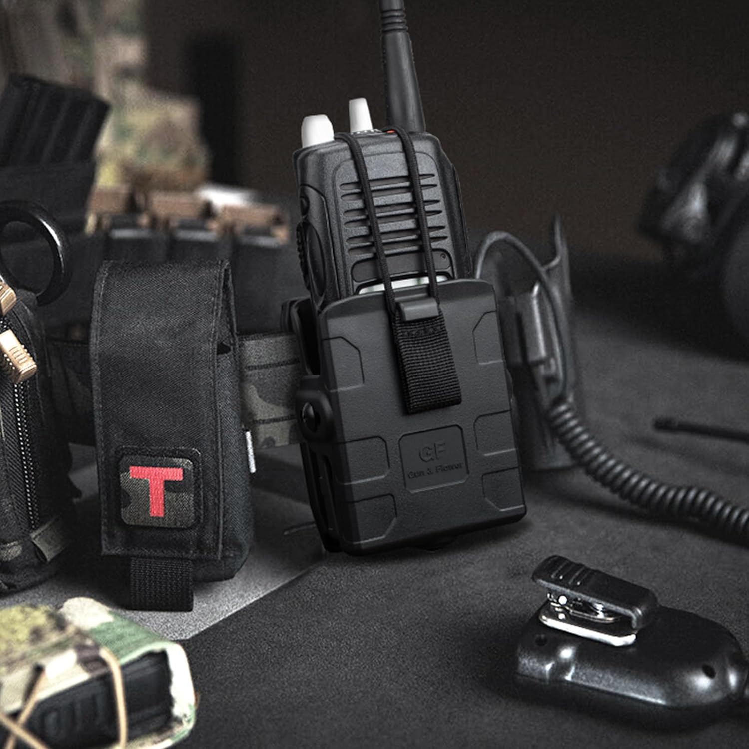 Gun & Flower Molle – Durable Black for Radios, Secure Fit, Easy Attachment for Outdoor, Tactical, and Work Use - Gunflowerholsters