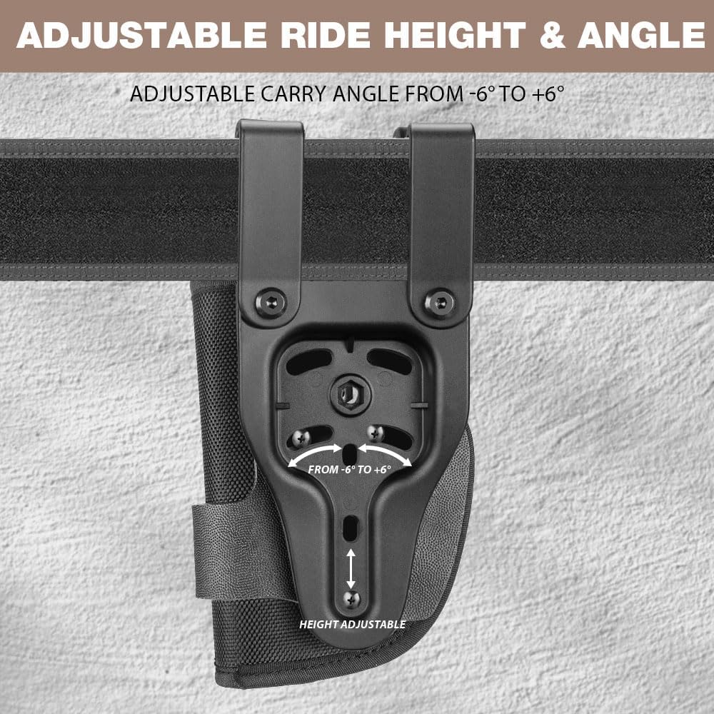 Gun & Flower OWB Nylon PE Level II Holster for Glock 17 19 19x 22 23 31 32 44/45/43/43X/48/Taurus G2C/G3C/Millennium G2 PT111/PT140, S&W M&P Shield 9mm/ M&P Shield M2.0 9mm - Gunflowerholsters