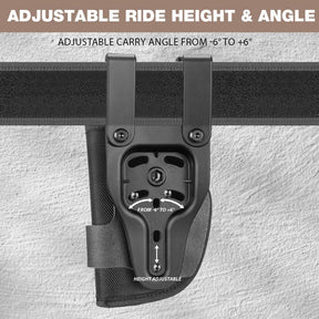 Gun & Flower OWB Nylon PE Level II Holster for Glock 17 19 19x 22 23 31 32 44/45/43/43X/48/Taurus G2C/G3C/Millennium G2 PT111/PT140, S&W M&P Shield 9mm/ M&P Shield M2.0 9mm - Gunflowerholsters