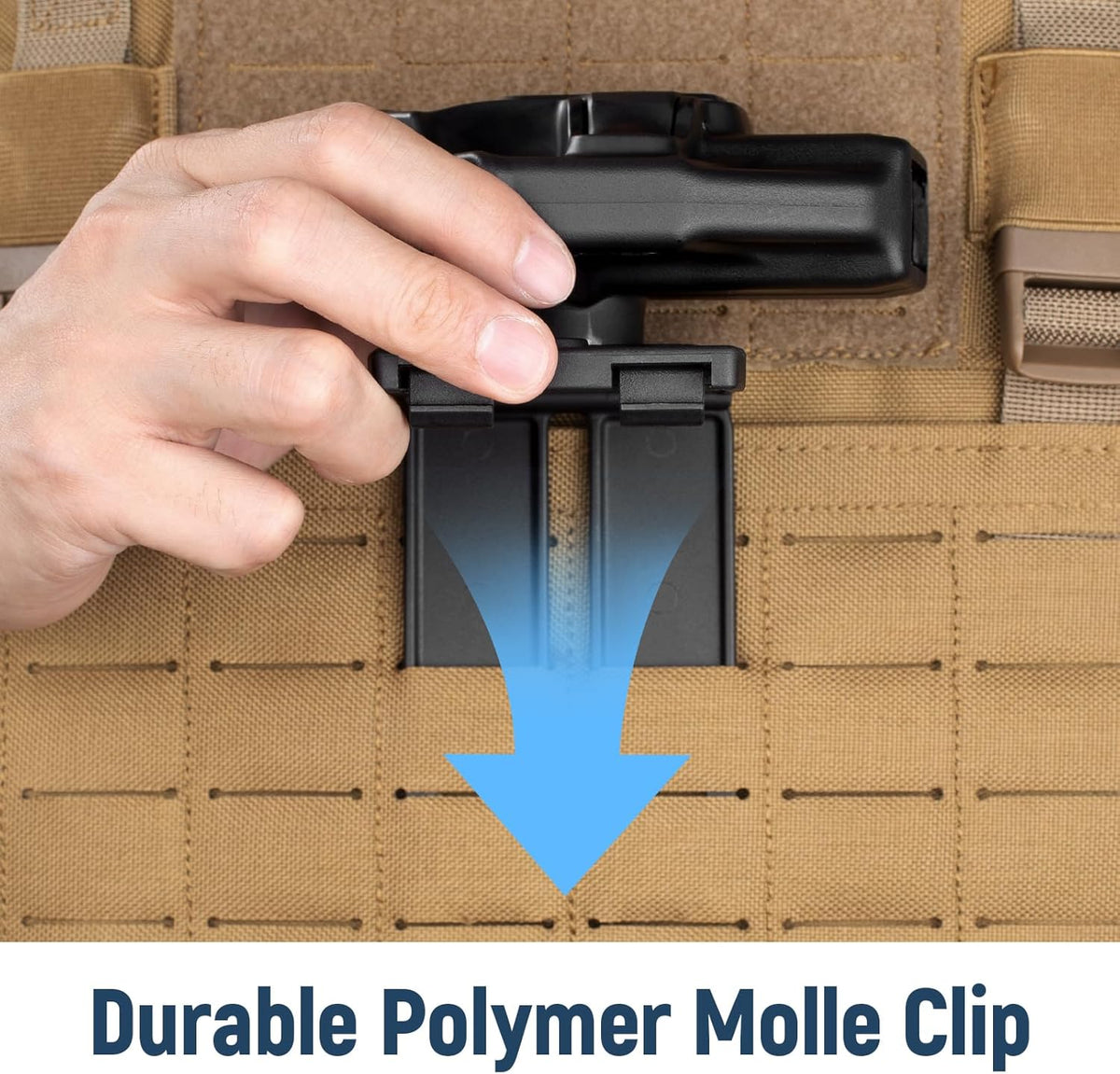 Gun & Flower P365 Holster with Molle Adapter, OWB Holster for Sig Sauer P365X / P 365 SAS / P365 .380, Index Release, Adjustable Cant, Right Hand - Polymerholster