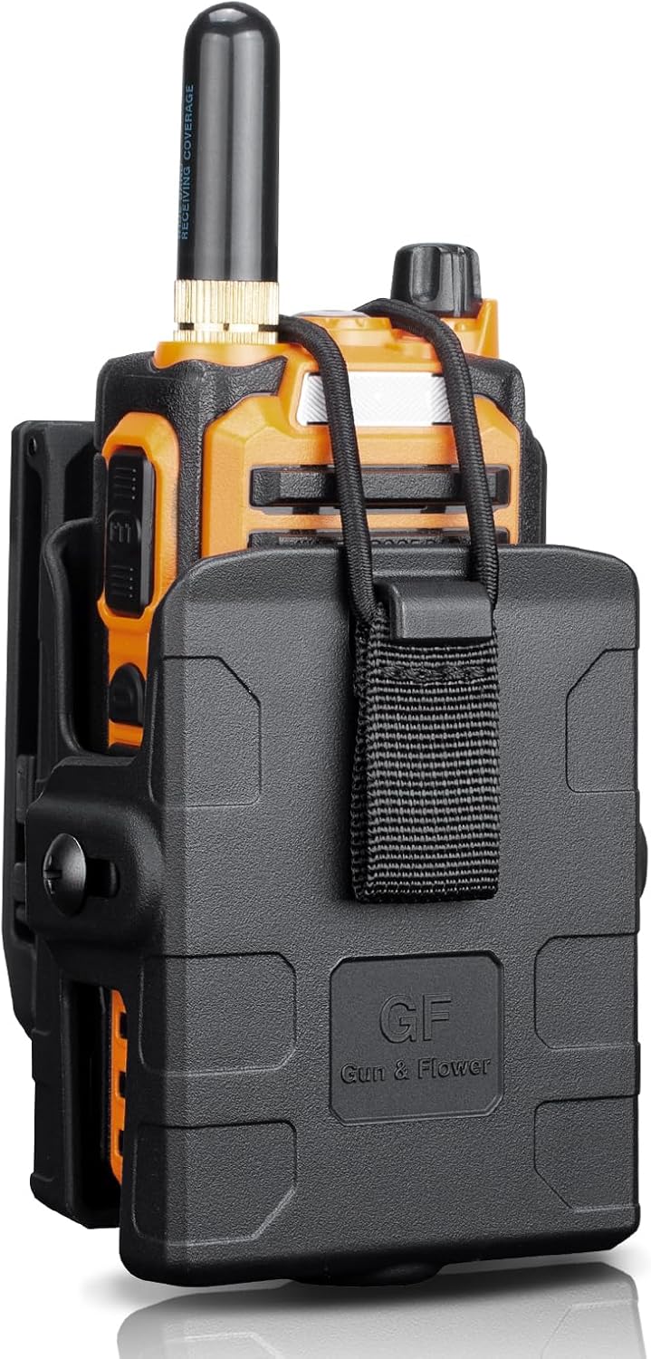 GUN & FLOWER Belt Clip – Durable Black for Secure Fit, Radios, Easy Attachment for Tactical, Outdoor, and Work Use - Polymerholster