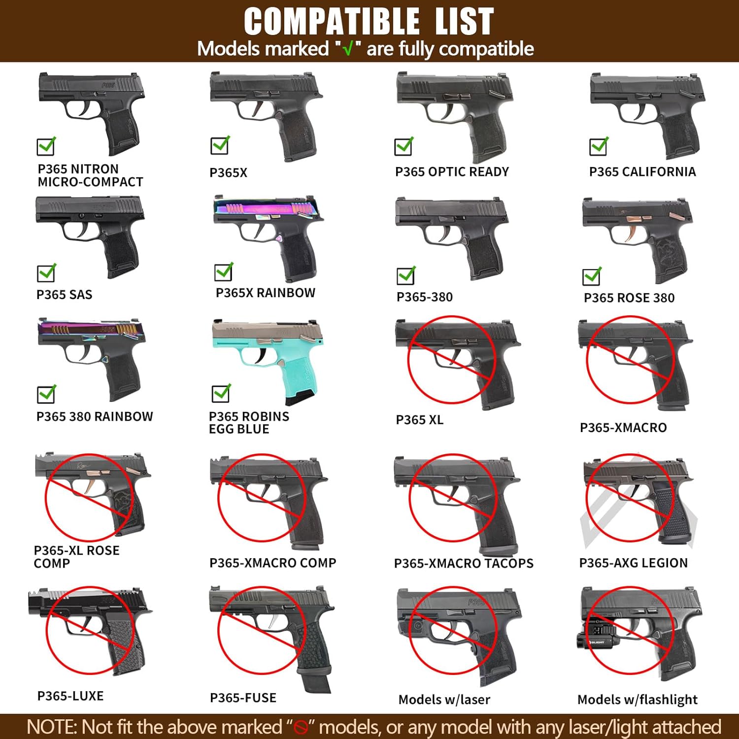 GUN & FLOWER  SIG Sauer P365 IWB Leather Holster - Premium Brown Leather, Optic Cut & Appendix Concealed Carry, Fits 1.5"-1.75" Belts, Right Hand for P365/P365X/P365 SAS/P365-380 - Gunflowerholsters