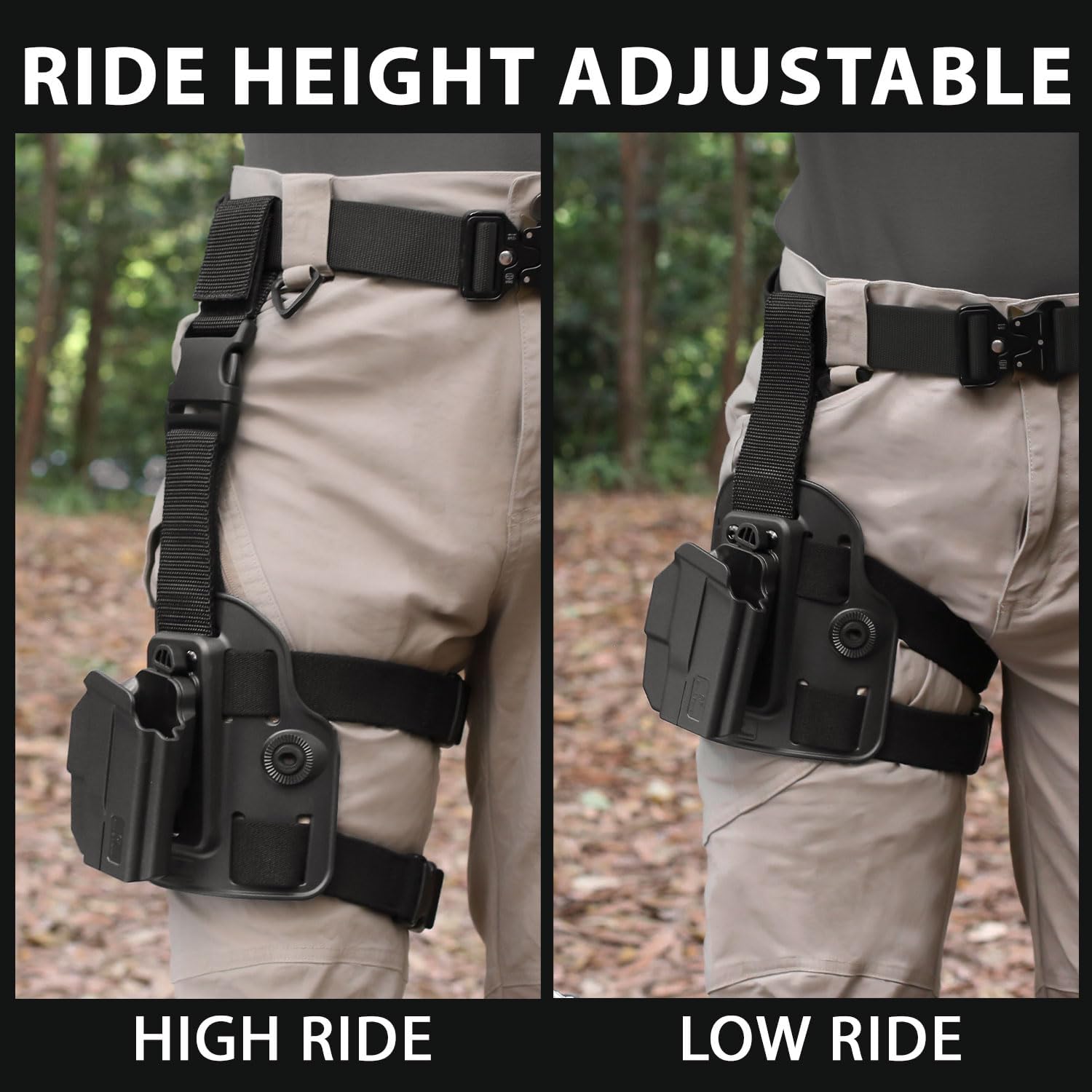 Level II G2C Drop Leg Holster Compatible with Taurus G2C/G3C, Taurus Millennium G2 PT111/PT140, Polymer Drop Leg Platform Holster, Thumb Release Holster - Polymerholster