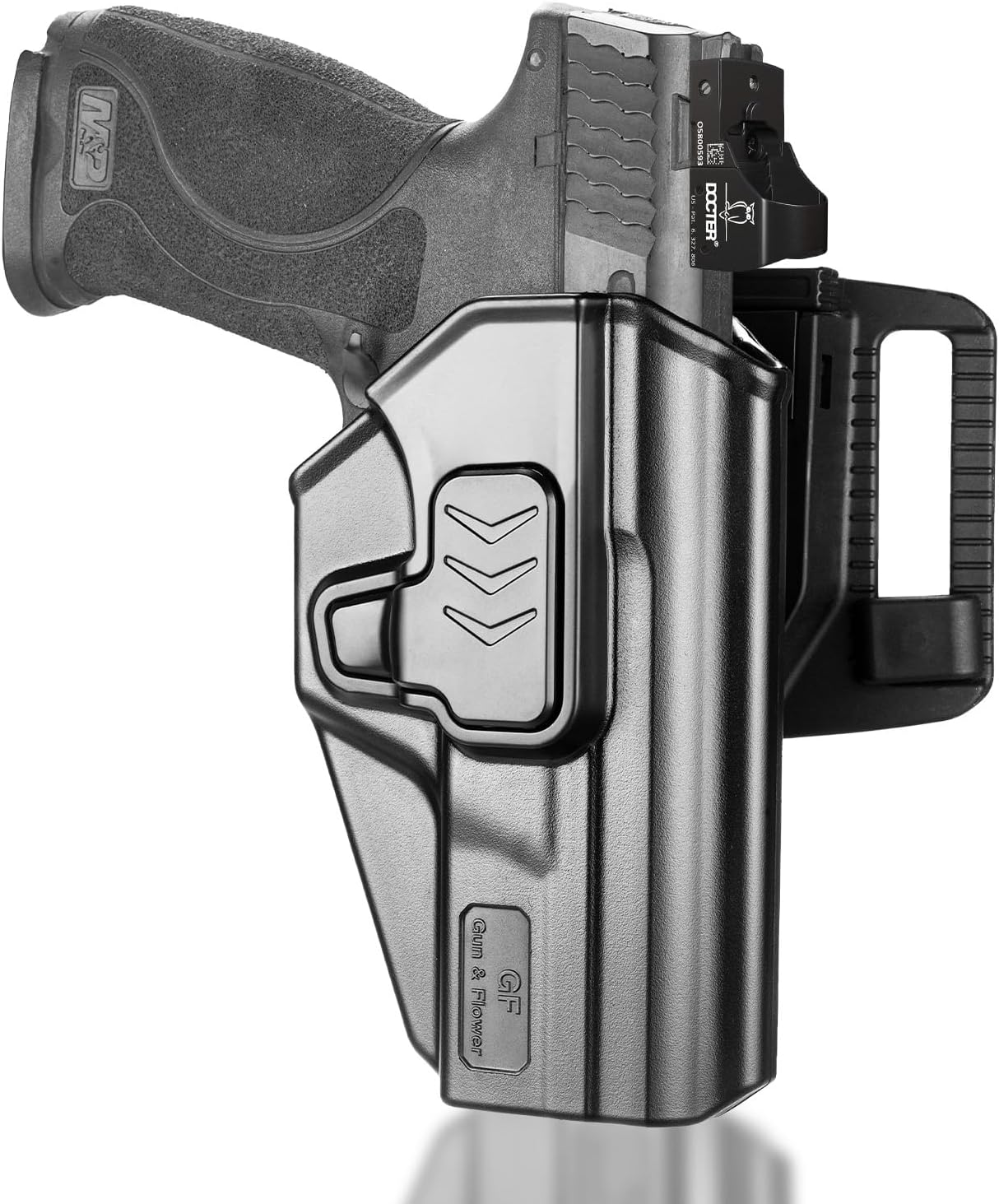 SD9VE & SD40VE Holster, Outside Waistband Holster for S&W SD9 VE & SD40 VE Pistol, Level II Retention, Index Finger Released, Angle adj, Quick Mounting/Dismounting, Right Hand, Fit 1.5-2.0''Belt - Gunflowerholsters