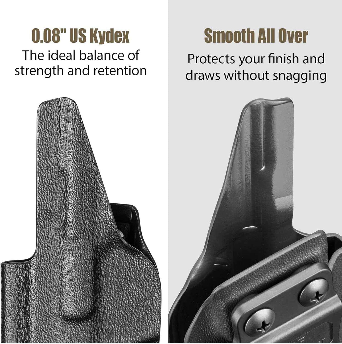 Gunflower S&W Bodyguard 2.0 IWB Kydex Holster - Optic Cut, Adjustable Retention & Cant, Concealed Carry Inside Waistband, Right Hand