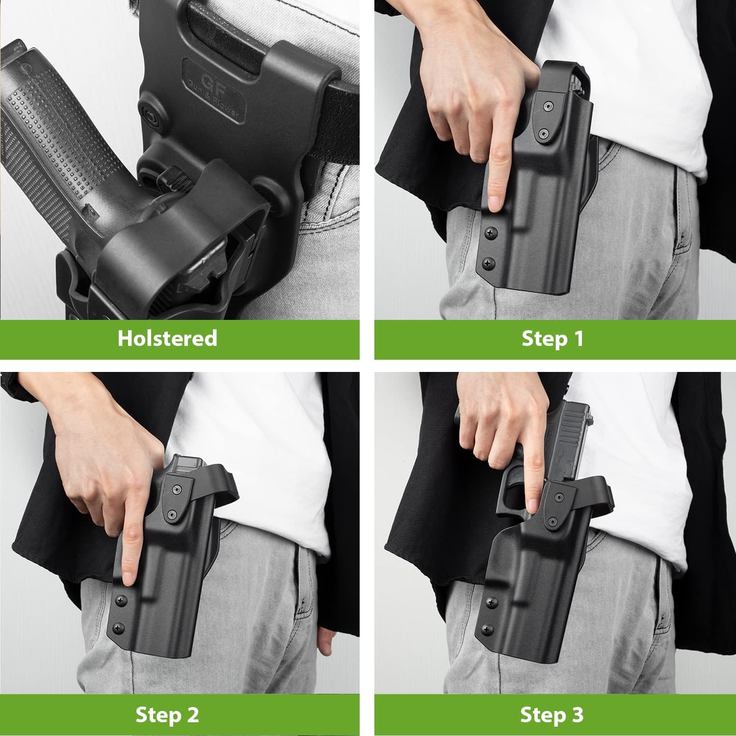 Glock 26 （Glock 19 Mod）Level II/III Retention Holster - Law Enforcement Duty Option - Polymerholster
