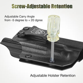 Glock 43X MOS / G48 MOS IWB Kydex Holster - Optics-Ready, TLR-7X/HL-X Sub Compatible, Adjustable Cant & Retention, Fits G43X Rail/G48 Rail/PSA Dagger Micro, Right Hand - Polymerholster