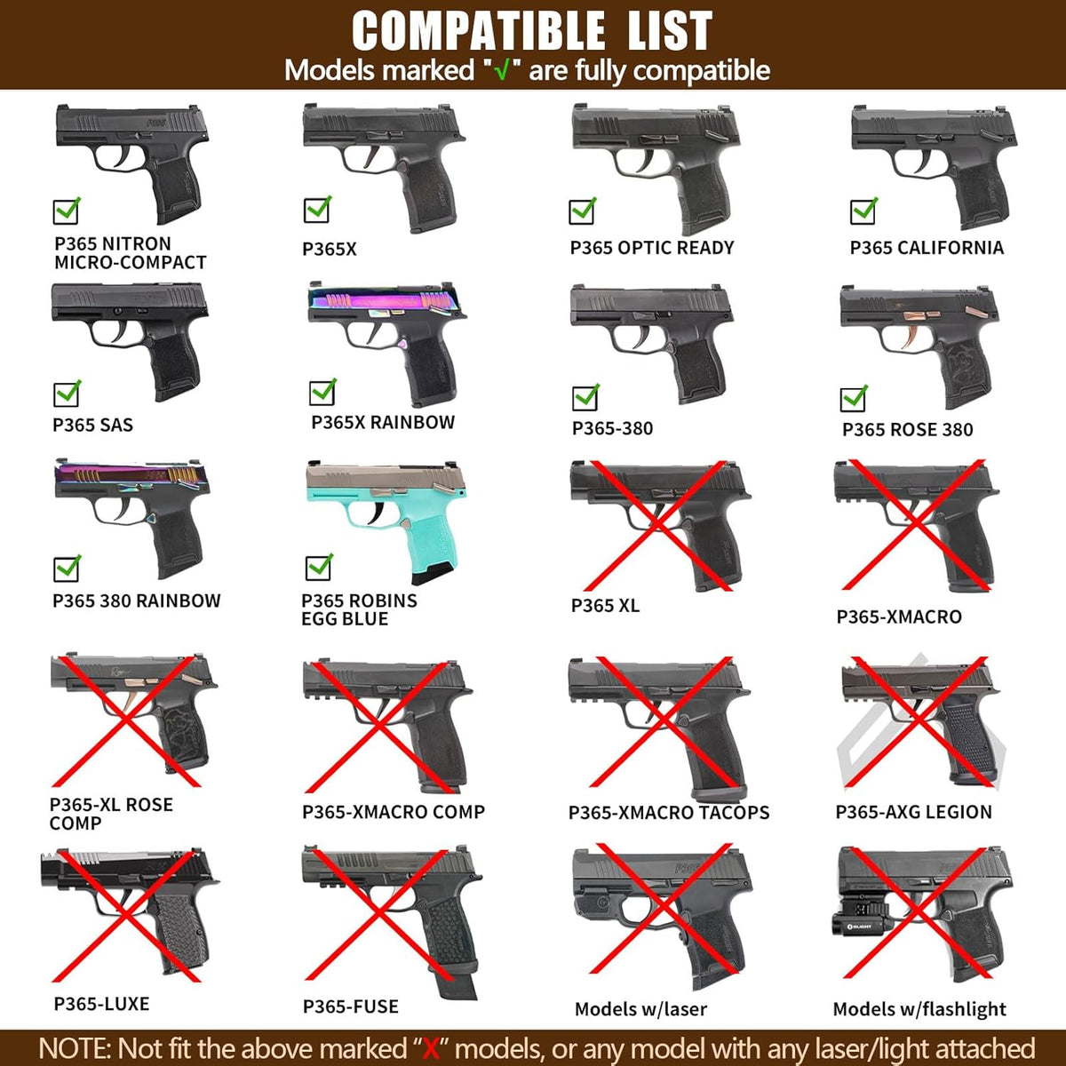 SIG Sauer P365 IWB Leather Holster - Premium Black Leather, Optic Cut & Appendix Concealed Carry, Fits 1.5"-1.75" Belts, Right Hand for P365/P365X/P365 SAS/P365-380 - Polymerholster