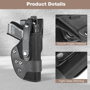 Gun & Flower OWB Nylon PE Level II Holster for Glock 17 19 19x 22 23 31 32 44/45/43/43X/48/Taurus G2C/G3C/Millennium G2 PT111/PT140, S&W M&P Shield 9mm/ M&P Shield M2.0 9mm - Gunflowerholsters