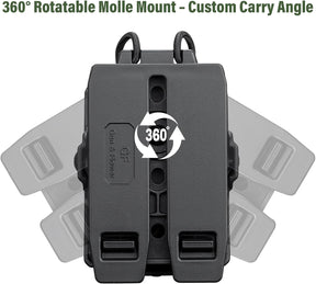 Gun & Flower Molle – Durable Black for Radios, Secure Fit, Easy Attachment for Outdoor, Tactical, and Work Use - Gunflowerholsters