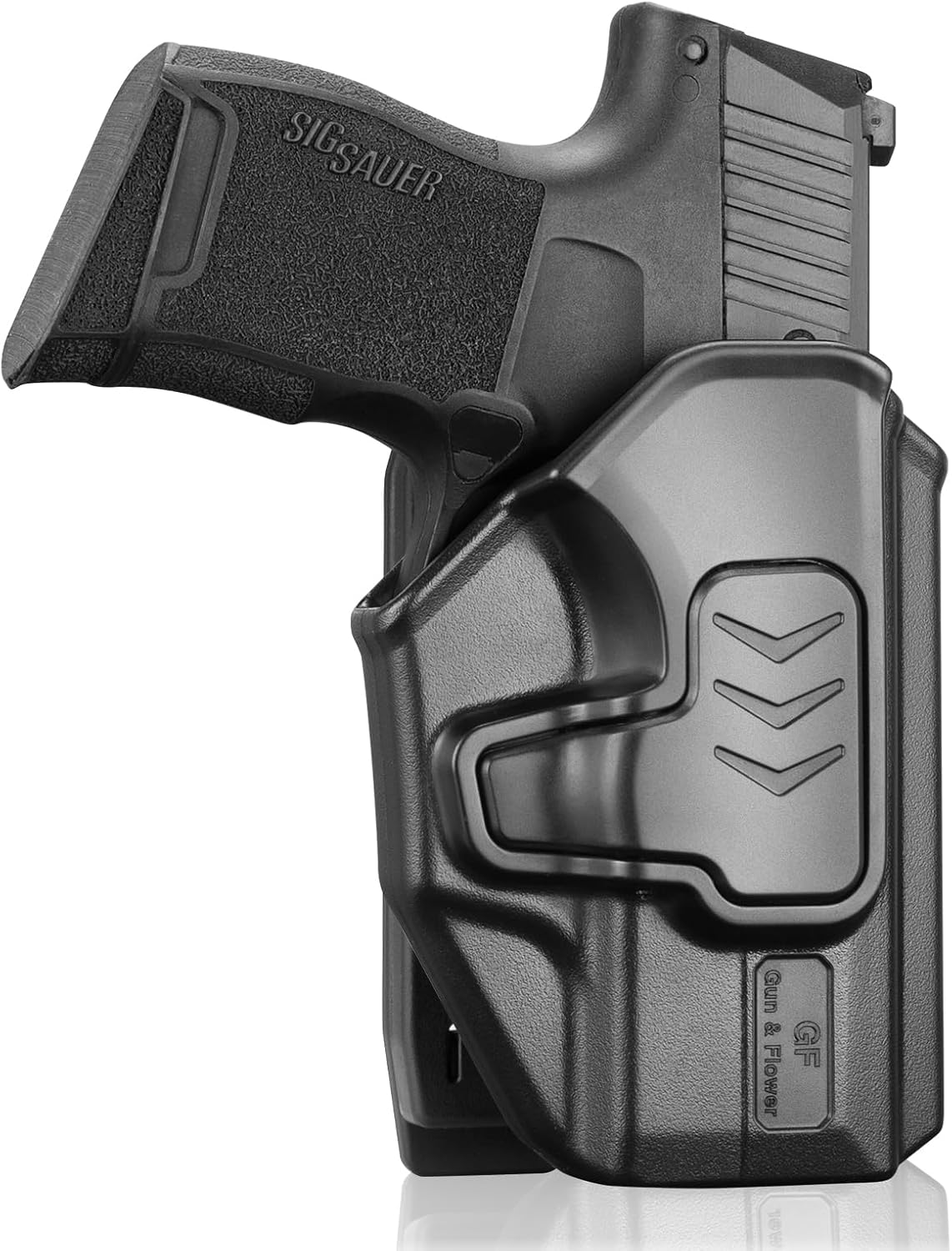 Gun & Flower P365 Holster with Molle Adapter, OWB Holster for Sig Sauer P365X / P 365 SAS / P365 .380, Index Release, Adjustable Cant, Right Hand - Polymerholster