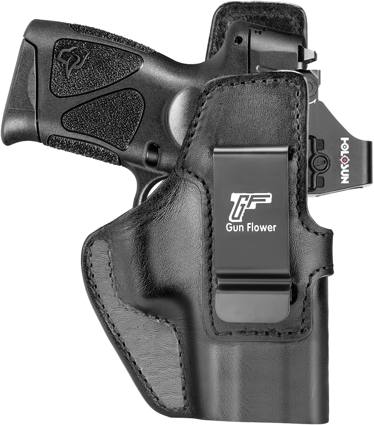 GUN & FLOWER Taurus G3C/G2C IWB Leather Holster - Premium Leather, Optic Cut & Appendix Concealed Carry, Fits 1.5"-1.75" Belts, Right Hand for G3C Toro/TX22 Compact/PT111/PT140 G2 - Gunflowerholsters