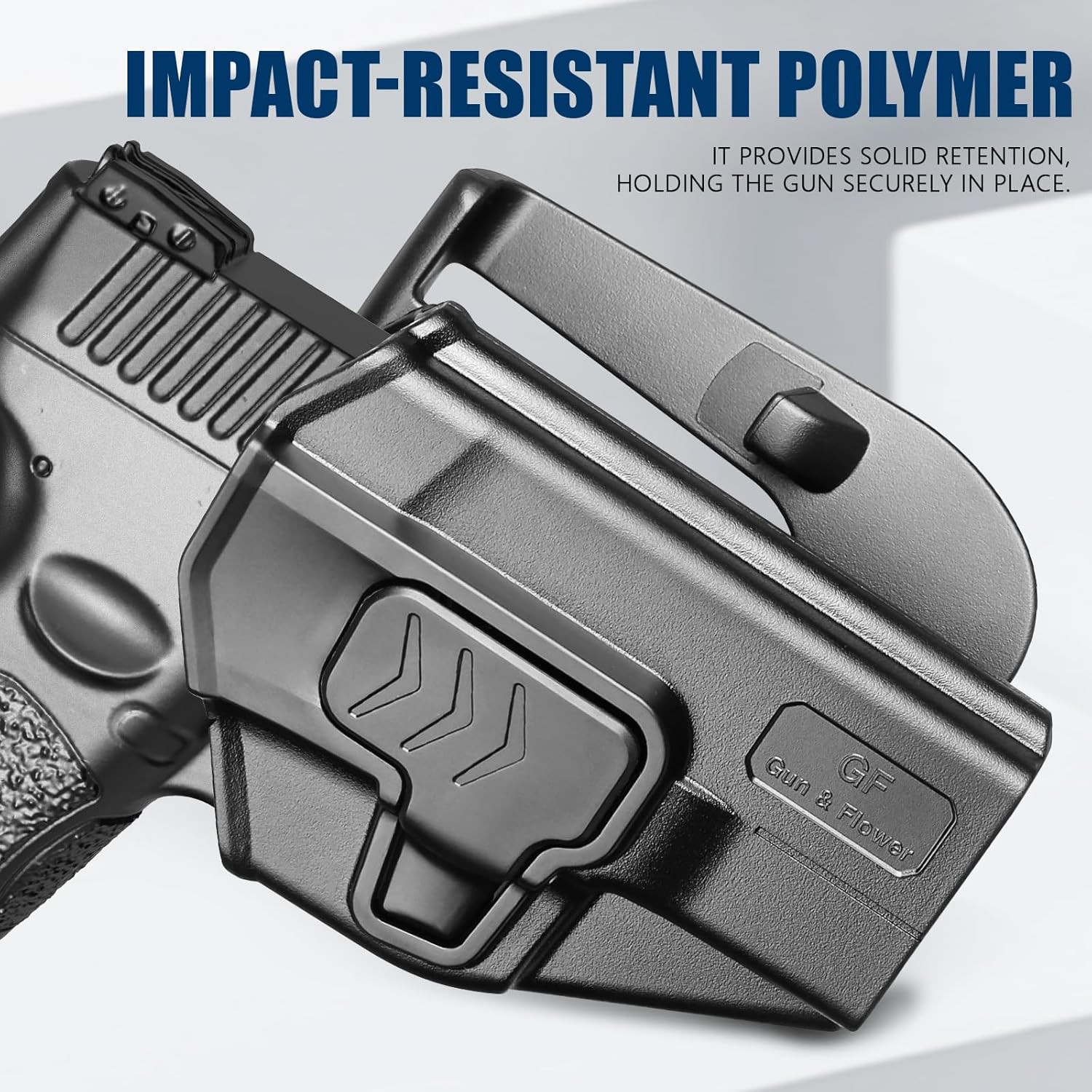 GUN & FLOWER OWB Paddle Holster Fits Taurus G2C Taurus G3C Taurus G3C TORO Taurus G3 Taurus PT111 Millennium G2 Taurus PT140 Millennium G2, Outside Waistband Carry Paddle w/Molle Adapter, Level II Index Finger Release, 360 Degrees Adjustable, Right Hand - Gunflowerholsters