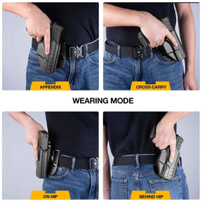 Beretta APX Holster, Thumb OWB Holster Fit Beretta APX Full Size 9mm, 40, Level II Retention/360 Degrees Adjustable Right Hand|Gun & Flower