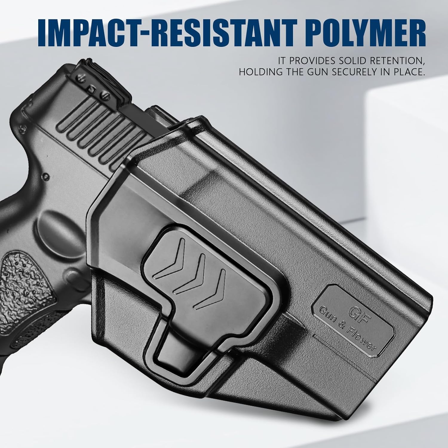 GUN & FLOWER OWB Holster Fits Taurus G2C Taurus G2S Taurus G3C Taurus PT111 Millennium G2 Taurus PT140 Millennium G2, Outside Waistband Carry Belt Clip w/Molle Adapter, Level II Index Finger Release, 360 Degrees Adjustable, Right Hand - Gunflowerholsters