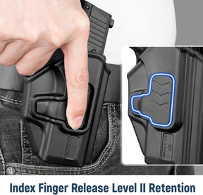 Gun & Flower OWB Paddle Holster with Silicone Backing, Compatible with P 365 / P365X / P365 SAS / P365 .380 ACP, Index Finger Release, 360° Adjustable Paddle, Outside Waistband Carry - Gunflowerholsters