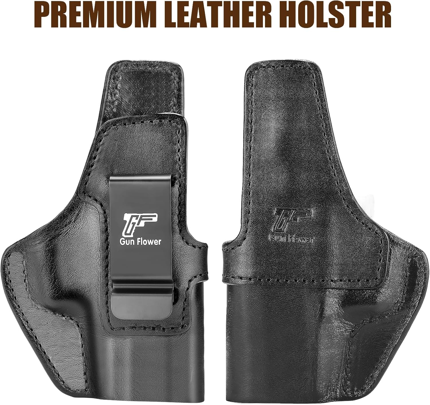 GUN & FLOWER Taurus G3C/G2C IWB Leather Holster - Premium Leather, Optic Cut & Appendix Concealed Carry, Fits 1.5"-1.75" Belts, Right Hand for G3C Toro/TX22 Compact/PT111/PT140 G2 - Gunflowerholsters