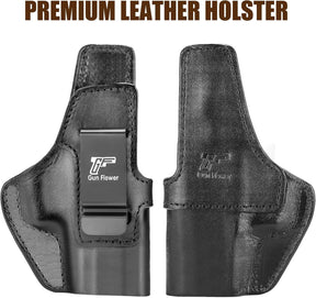 GUN & FLOWER Taurus G3C/G2C IWB Leather Holster - Premium Leather, Optic Cut & Appendix Concealed Carry, Fits 1.5"-1.75" Belts, Right Hand for G3C Toro/TX22 Compact/PT111/PT140 G2 - Gunflowerholsters