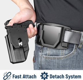 Gun & Flower P365 Quick Release Holster, OWB Holster for Sig Sauer P365X / P 365 SAS / P365 .380 ACP, Fast Detach Base, Index Finger Release, Adjustable Cant, Not for XL/XMacro - Gunflowerholsters