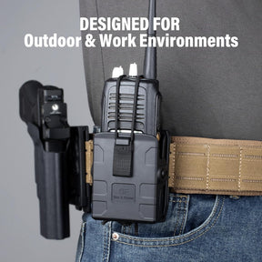 Gun & Flower Molle – Durable Black for Radios, Secure Fit, Easy Attachment for Outdoor, Tactical, and Work Use - Gunflowerholsters