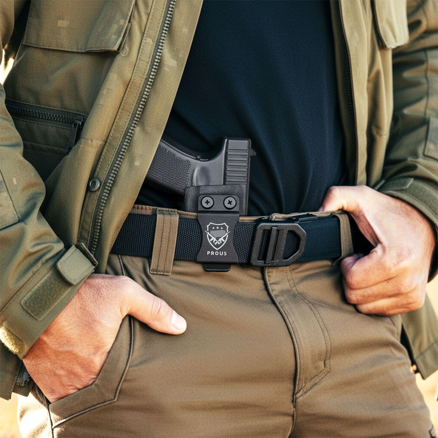 Glock 43X MOS / G48 MOS IWB Kydex Holster - Optics-Ready, TLR-7X/HL-X Sub Compatible, Adjustable Cant & Retention, Fits G43X Rail/G48 Rail/PSA Dagger Micro, Right Hand - Polymerholster