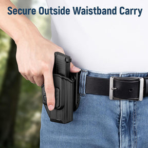 Gun & Flower Belt Clip Holster, OWB Holster for Sig Sauer P365 / P365X / P365 SAS / P365 .380, Index Finger Release, Adjustable Cant, Outside Waistband Carry, Not for XL or XMacro - Gunflowerholsters