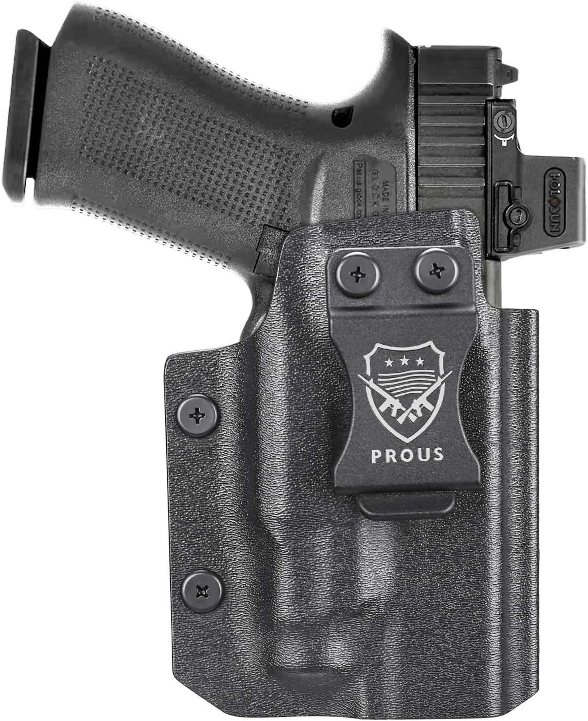 Glock 43X MOS / G48 MOS IWB Kydex Holster - Optics-Ready, TLR-7X/HL-X Sub Compatible, Adjustable Cant & Retention, Fits G43X Rail/G48 Rail/PSA Dagger Micro, Right Hand - Polymerholster