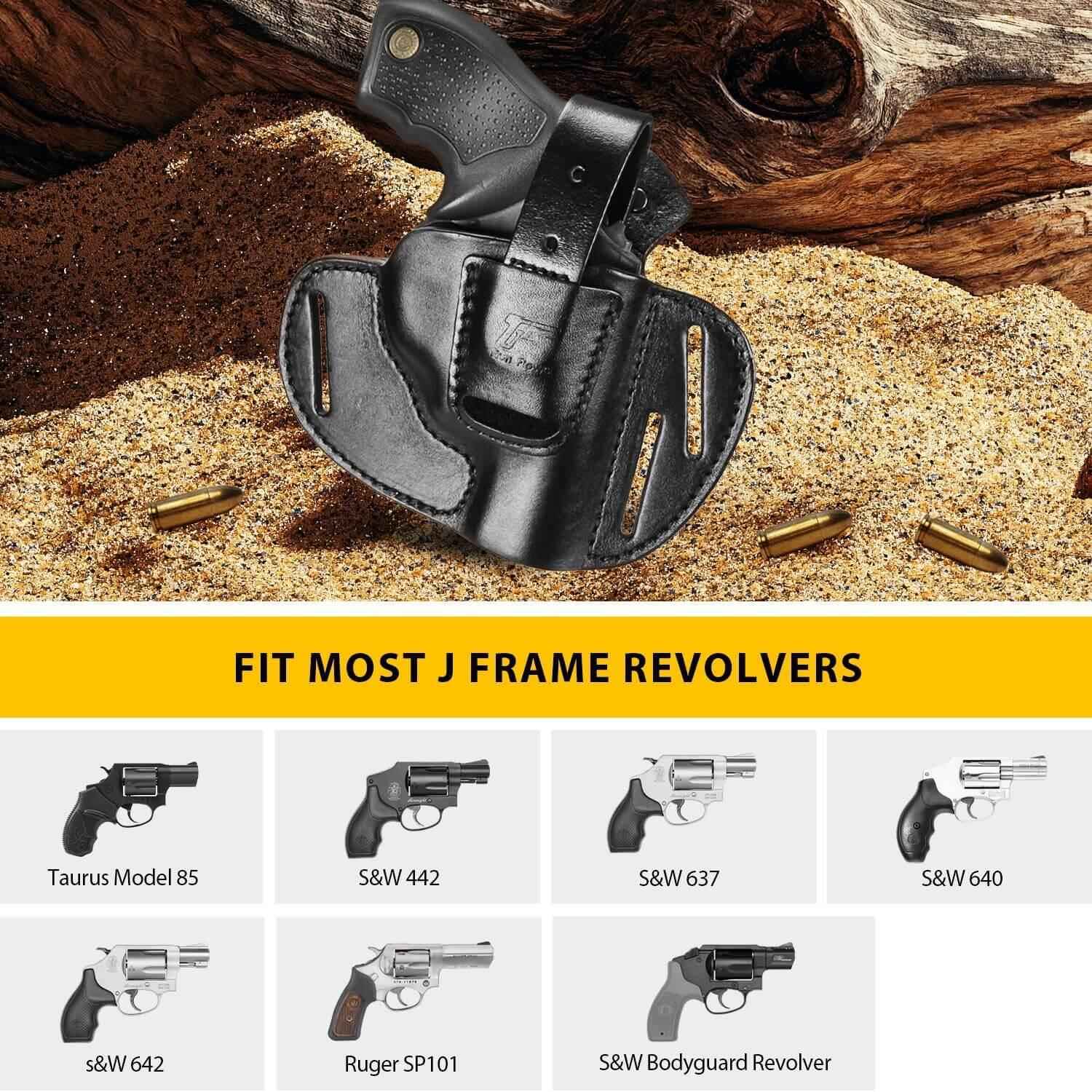 Leather Holster for J-Frame & .38 Special Snub Nose Revolvers - Gunflowerholsters