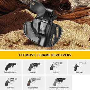 Leather Holster for J-Frame & .38 Special Snub Nose Revolvers - Gunflowerholsters