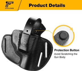 Leather Holster for J-Frame & .38 Special Snub Nose Revolvers - Gunflowerholsters