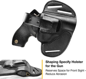 Leather Holster for J-Frame & .38 Special Snub Nose Revolvers - Gunflowerholsters