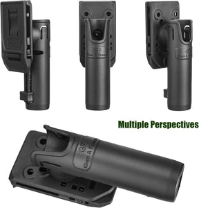 Baton Holder for 1.0 to 1.12 inch Diameter Batons, Expandable Baton Holsters for Duty Belt, 360 Degrees Rotation Tactical Swivelling Baton Pouch, Fits 1.5" 1.75" 2.0" Wide Belt - Polymerholster