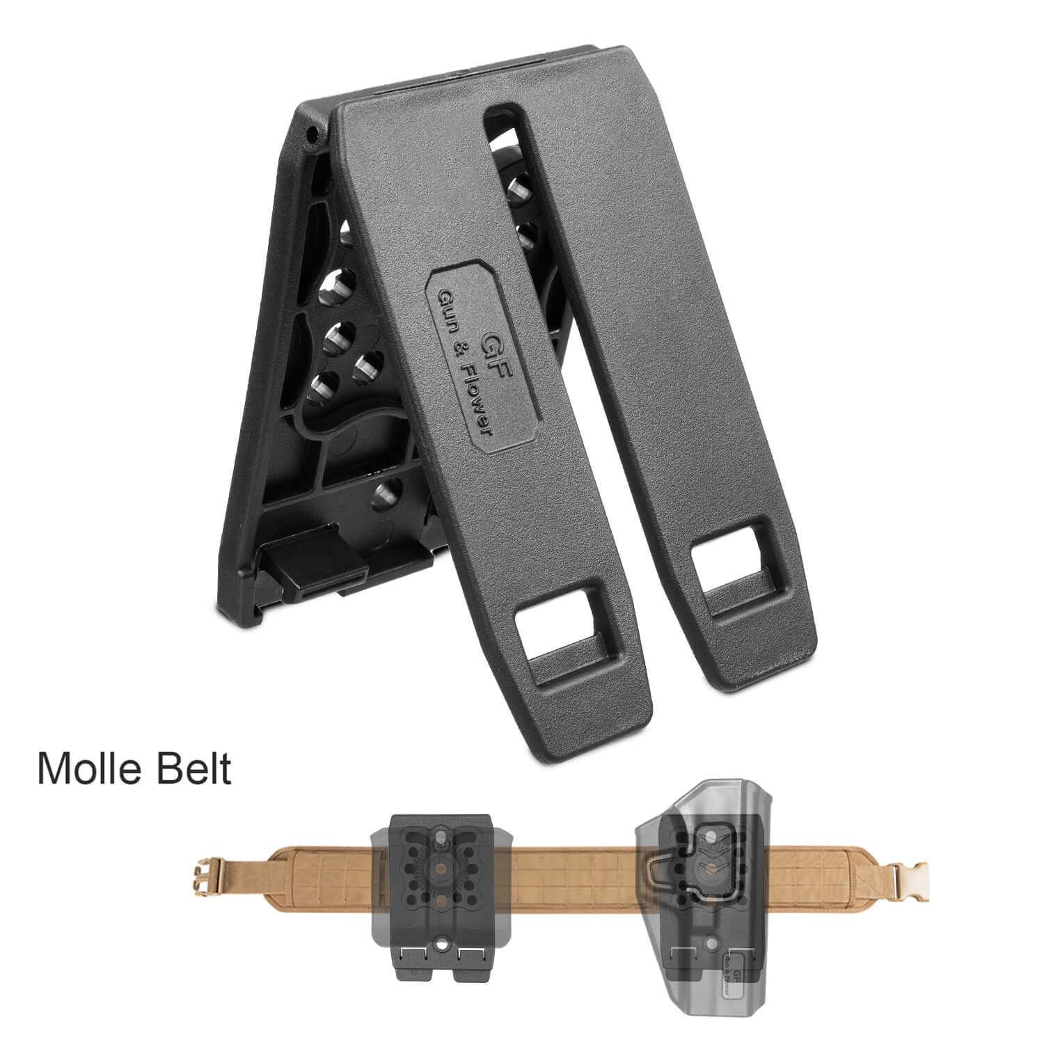 MOLLE Adapter Polymer Modular Attachment for Gun Holsters/Magazine Pouches 1/2/4 Pack | Gun & Flower - Polymerholster