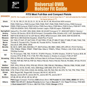 Universal OWB Paddle Holster Level II with Index Finger Release & Optics Cut, Left/Right-Handed