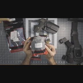 Universal OWB Holster, Compact Size Universal Holster for G3C /P365 Xmacro/M&P Shield Plus/G43 G43X MOS/Hellcat Pro/XDS/9mm/380 Shield EZ,Index Finger Release System,Adj Cant/Retention,Right Hand