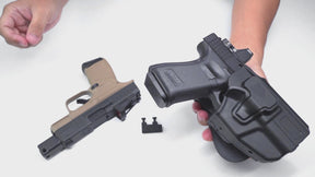 Universal OWB Holster, Compact Size Universal Holster for G3C /P365 Xmacro/M&P Shield Plus/G43 G43X MOS/Hellcat Pro/XDS/9mm/380 Shield EZ,Index Finger Release System,Adj Cant/Retention,Right Hand