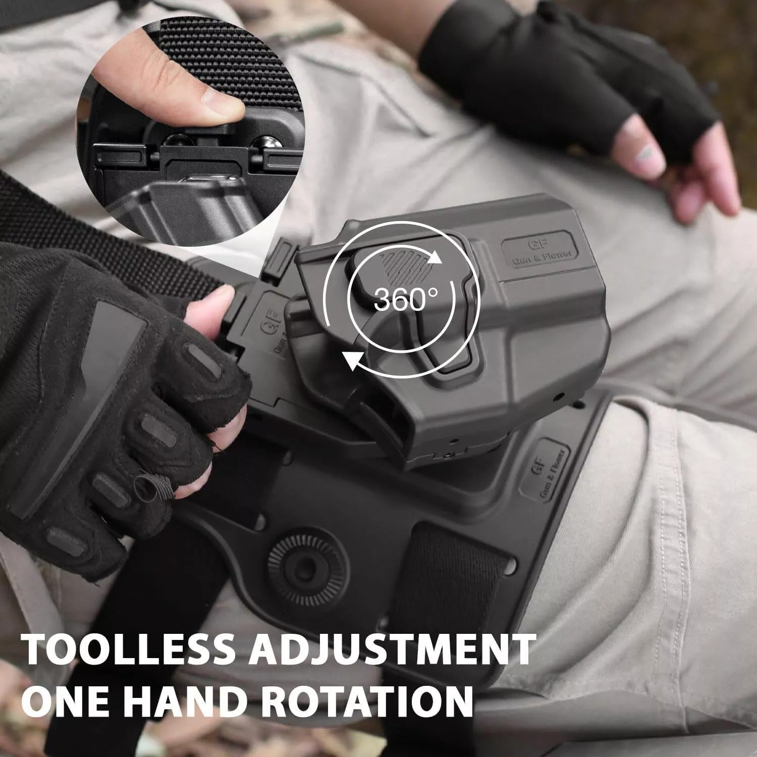 Level II Universal Drop Leg Holster, Thigh Holster for Sub-Compact Pistol, Fits Taurus G3C G2C GX4, G43X MOS, G43X, Sig P365 XMacro, P365XL, P365, SCCY, CPX 2 Gen3, Hellcat Pro, Ruger Security 9 SR9 - Polymerholster