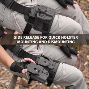 Level II Universal Drop Leg Holster, Thigh Holster for Sub-Compact Pistol, Fits Taurus G3C G2C GX4, G43X MOS, G43X, Sig P365 XMacro, P365XL, P365, SCCY, CPX 2 Gen3, Hellcat Pro, Ruger Security 9 SR9 - Polymerholster