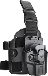 Level II Universal Drop Leg Holster, Thigh Holster for Sub-Compact Pistol, Fits Taurus G3C G2C GX4, G43X MOS, G43X, Sig P365 XMacro, P365XL, P365, SCCY, CPX 2 Gen3, Hellcat Pro, Ruger Security 9 SR9 - Polymerholster