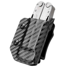 Carbon Fiber Kydex Multitool Sheath for LEATHERMAN WAVE & WAVE + PLUS/REBAR/SURGE HEAVY/SKELETOOL Multi Tool Pouch