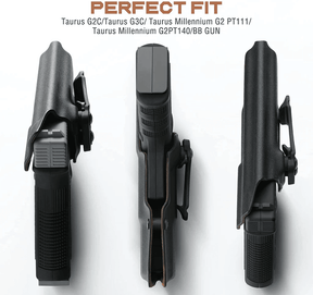 Taurus G2C Taurus G3C Taurus G3C TORO Taurus PT111 Millennium G2 Taurus PT140 Millennium G2 Custom Leather Lined Kydex Holster IWB