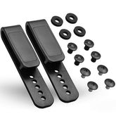 L-shape Holster Clips Grip Hook Fit 1.5'' & 1.75'' Belt - 5 Pre-Drilled Hole Tuckable Clip for Holster Knife Sheath Molle Webbing - Polymerholster