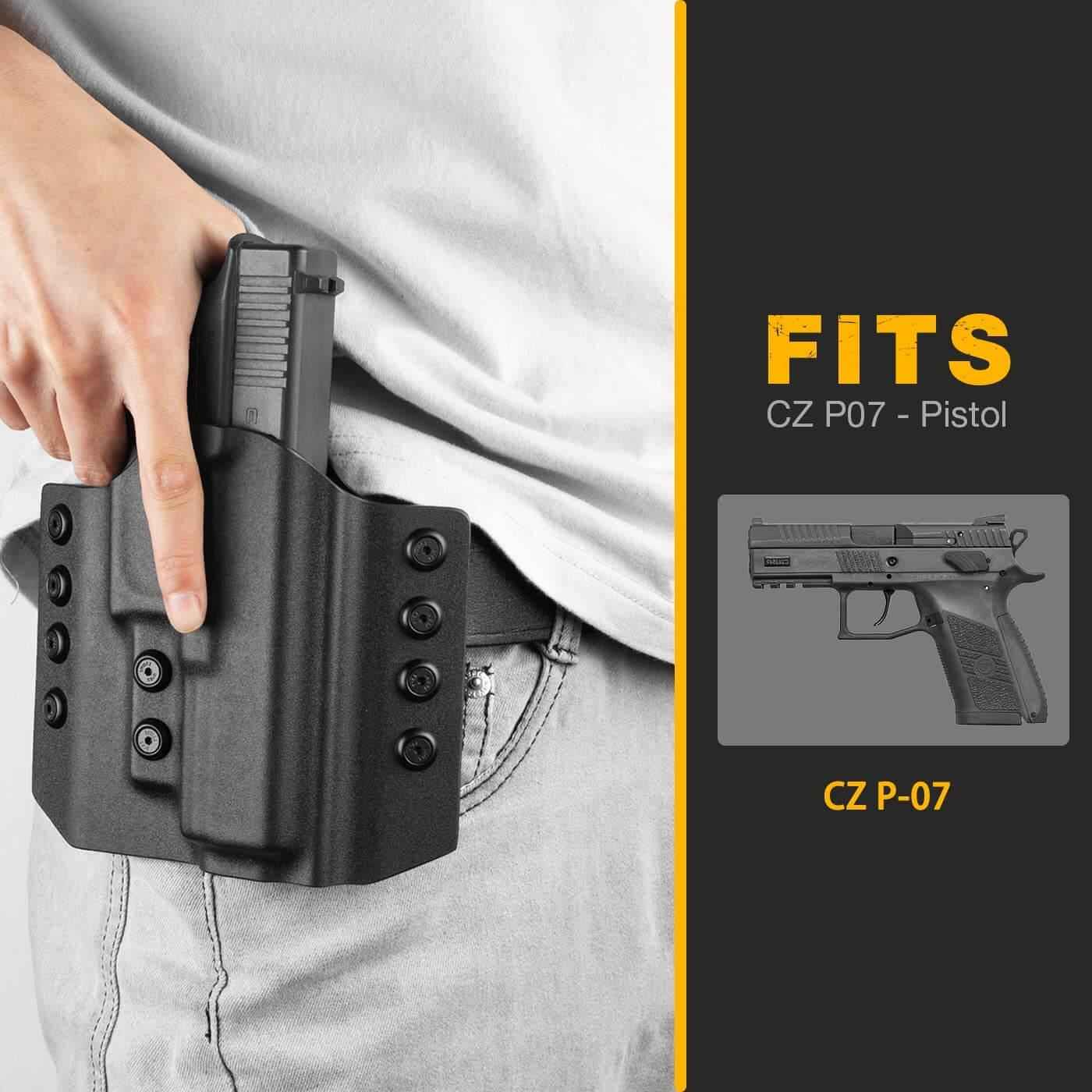 OWB Kydex Holster for CZ P-07 - Right Hand | Gun & Flower - Gunflowerholsters