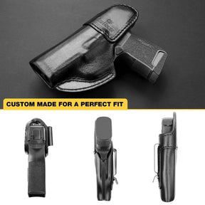 Full Grain Leather Custom Molded Holster Handmade Leather IWB Holster for Sig Sauer P365/P365 SAS/P365X/P365 XL/P365-380/P365 ROSE-380, Right Hand | Gun & Flower