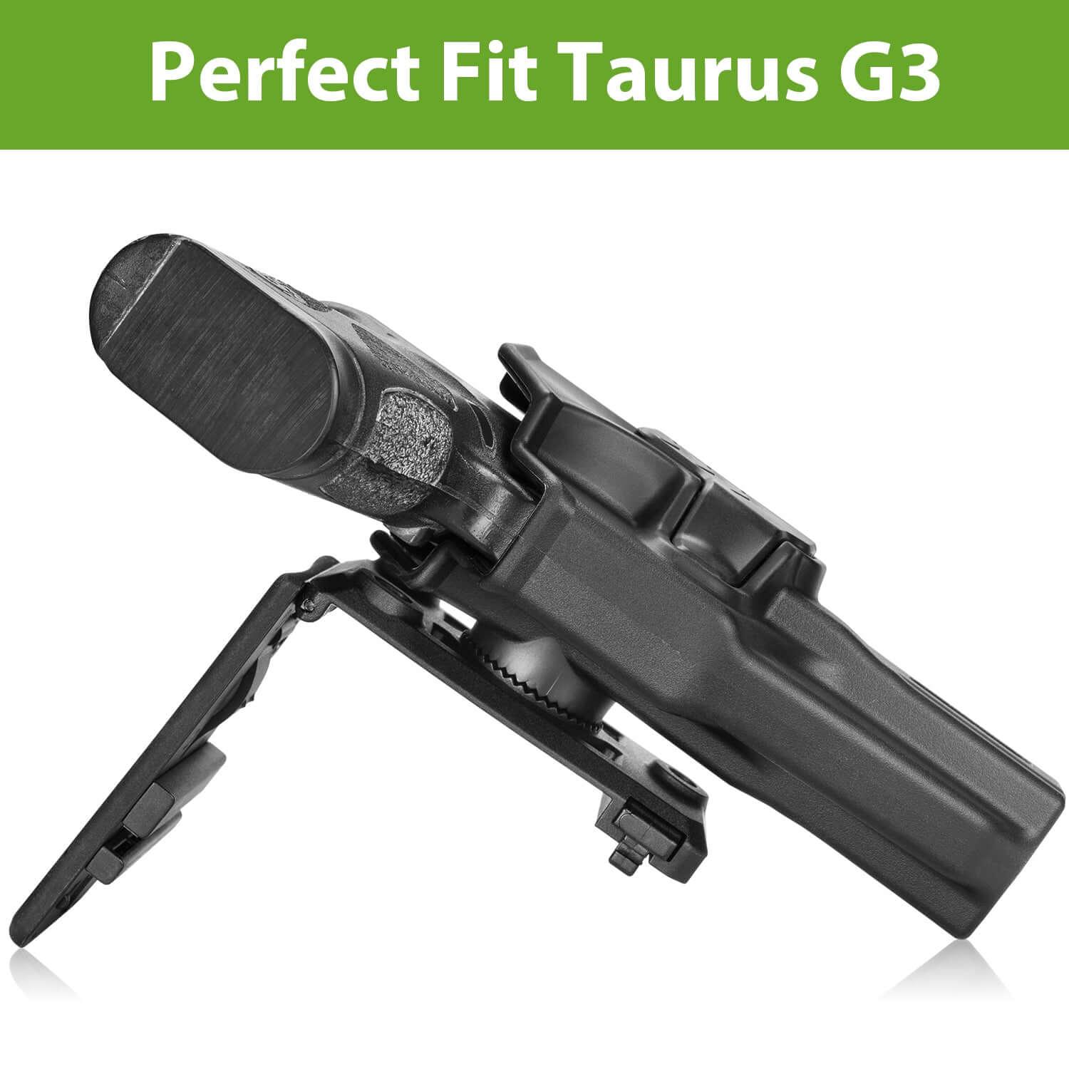 Taurus G3 OWB Polymer Holster with Belt Adapter Fit for Taurus G3 Pistol Level II Index Finger Release System | Gun & Flower - Polymerholster