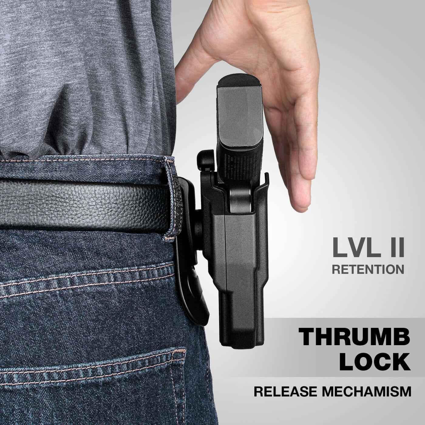 Taurus G2C Taurus G2S Taurus G3C Taurus G3C TORO Taurus PT111 Millennium G2 Taurus PT140 Millennium G2 Thumb Release Polymer OWB Paddle Holster | Gun & Flower